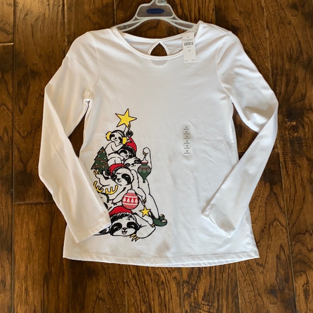 NWT! Justice holiday shirt, size 10 and 12